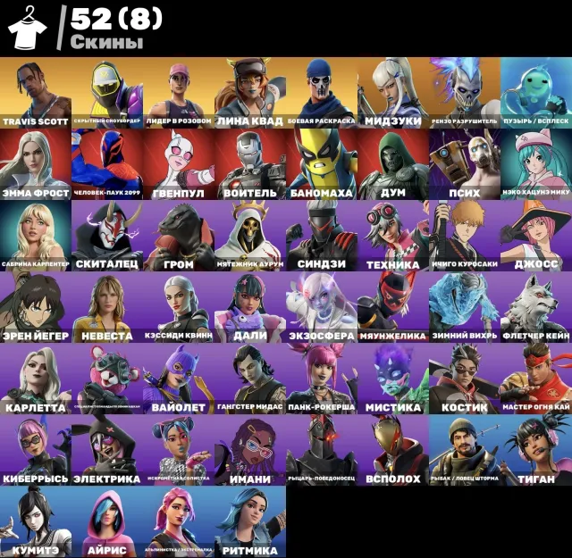 OG 🧟 Travis Scott🧟battle skin🤯 Travis Scott 🤯leader in pink🎉Iris 🎉, Sale, skins 52