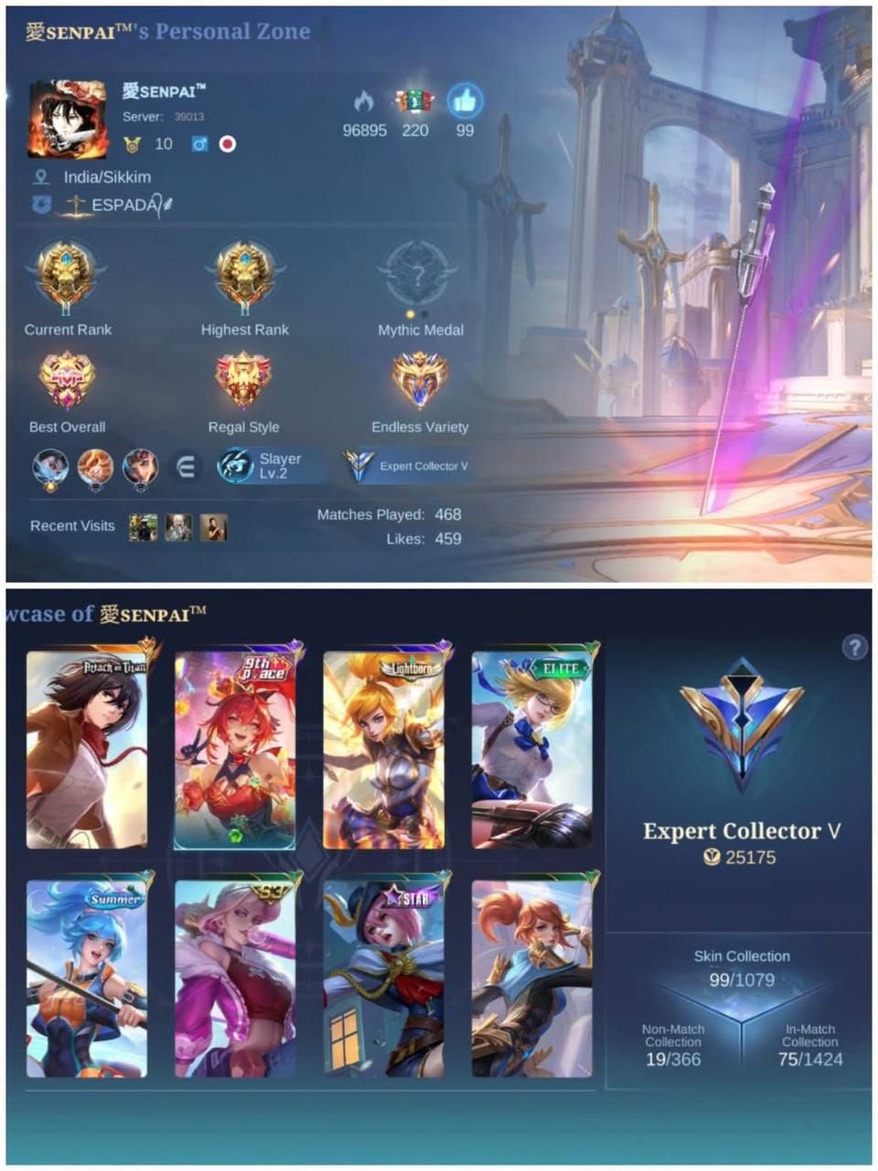 Soul vessel hanabi/ minato/ hello kitty/ koll lesly, Sale, Rank: Mythic, Level: 60, Winrate: 60%, Heroes: 100, Skins: 215