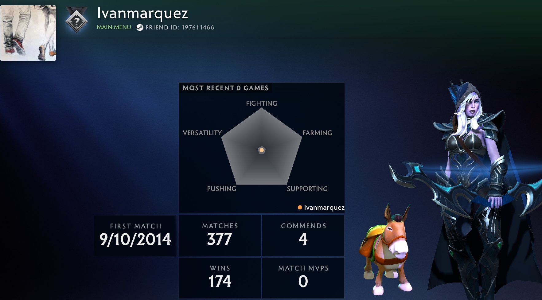 ❄️🌈 Last match 2016 year | + Email ❄️🌈, Sale, 2704 MMR, 7538 Behavior score, 7538 вежливости, 416 games
