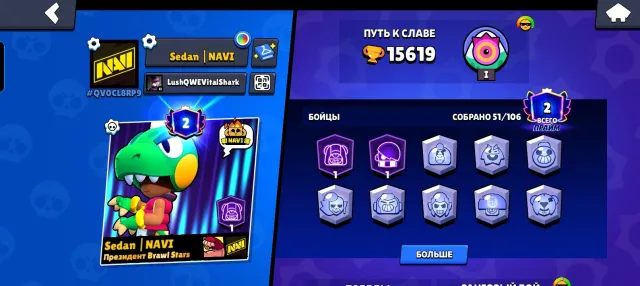 ACCOUNT SALE FOR MAIN, 15619 trophies, 51 brawlers, 2 primes
