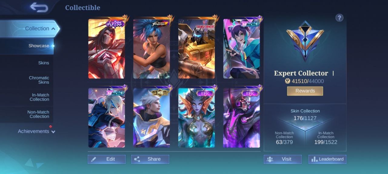 abyssal Moskov transfer Roger KOF Karina deluxe 18 EPIC Roger Karrie Kagura emblem Max, Sale, Rank: Mythic, Level: 66, Winrate: 52%, Heroes: 123, Skins: 176