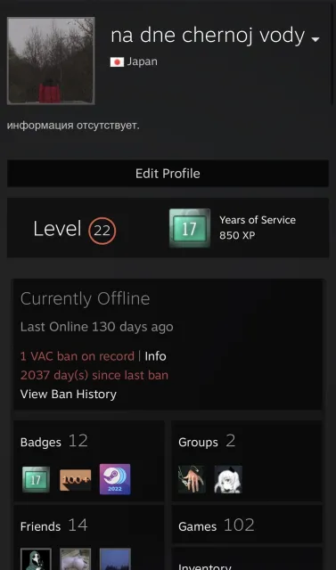 Selling Steam account, Sale, With inventory, Has PRIME, Competitive