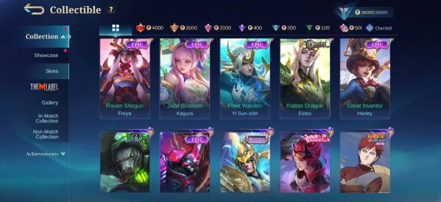 Fluffy floryn💥epic bane💥zilong💥freya💥kagura💥gara vale💥terizla💥hylos💥emblem max, Продажа, Ранг: Эпик, Уровень: 61, Процент побед: 53%, Герои: 126, Облики: 171