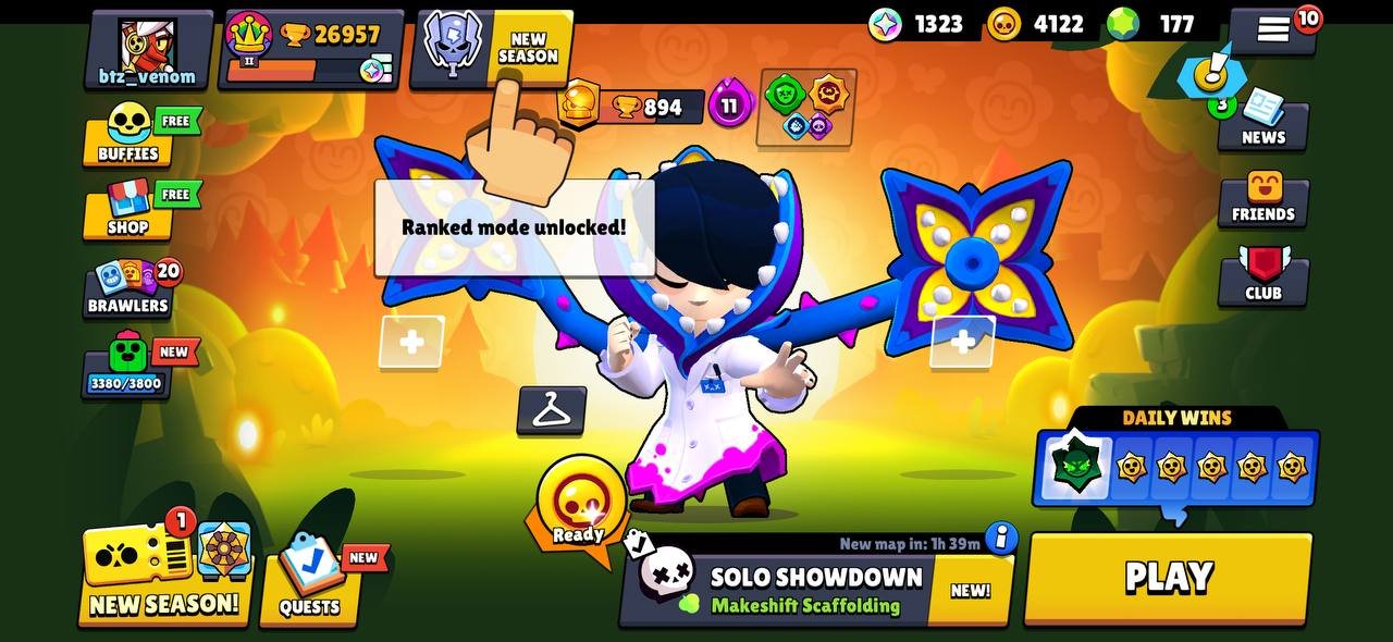 26k💎, El Sponge, 74 Brawlers, 3 Legions, 12 11 Strength + 7 Hypers, 150+ Skins, Description👇, trophies 26000, brawlers 74