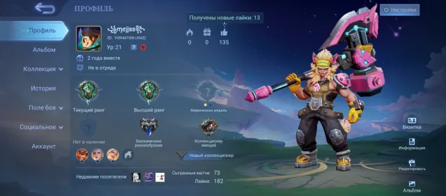 💾AUTO DELIVERY!🔥ACCOUNT WITH 100% WR IN EPIC!🔥, Sale, Rank: Epic, Level: 21, Win rate: 100%, Heroes: 23, Skins: 7