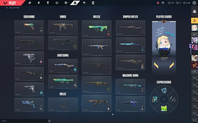 Good account for a base, Champions 2023 Vandal, VCT 2025 Karambit, Sale, Bronze 2, Agents: 29, Skins: 57
