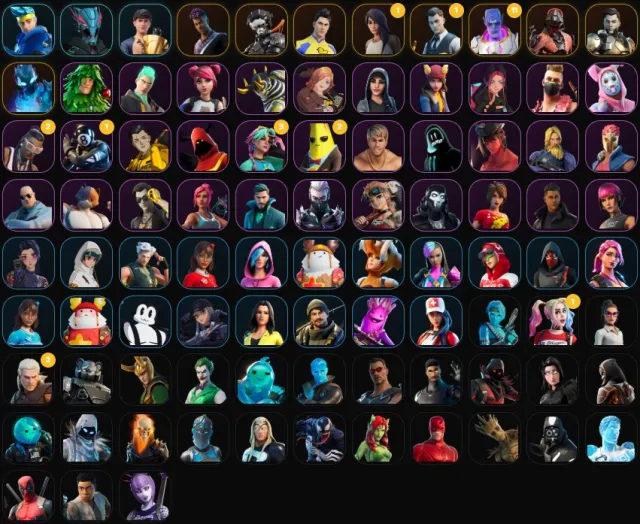 👽 MrBeast + Ninja + Harley Quinn's Bat · 91 skins · 3750 V-Bucks 👽, Sale, skins 91