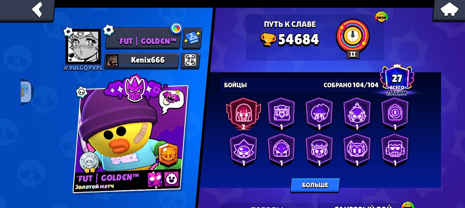 💫💫[AUTOMATIC DISTRIBUTION] 2 PROMO CODES FOR 15, trophies 55000, brawlers 104, primes 27