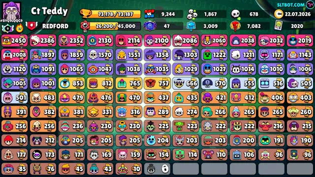 Kdkoozbabb, trophies 73000, brawlers 104, primes 47