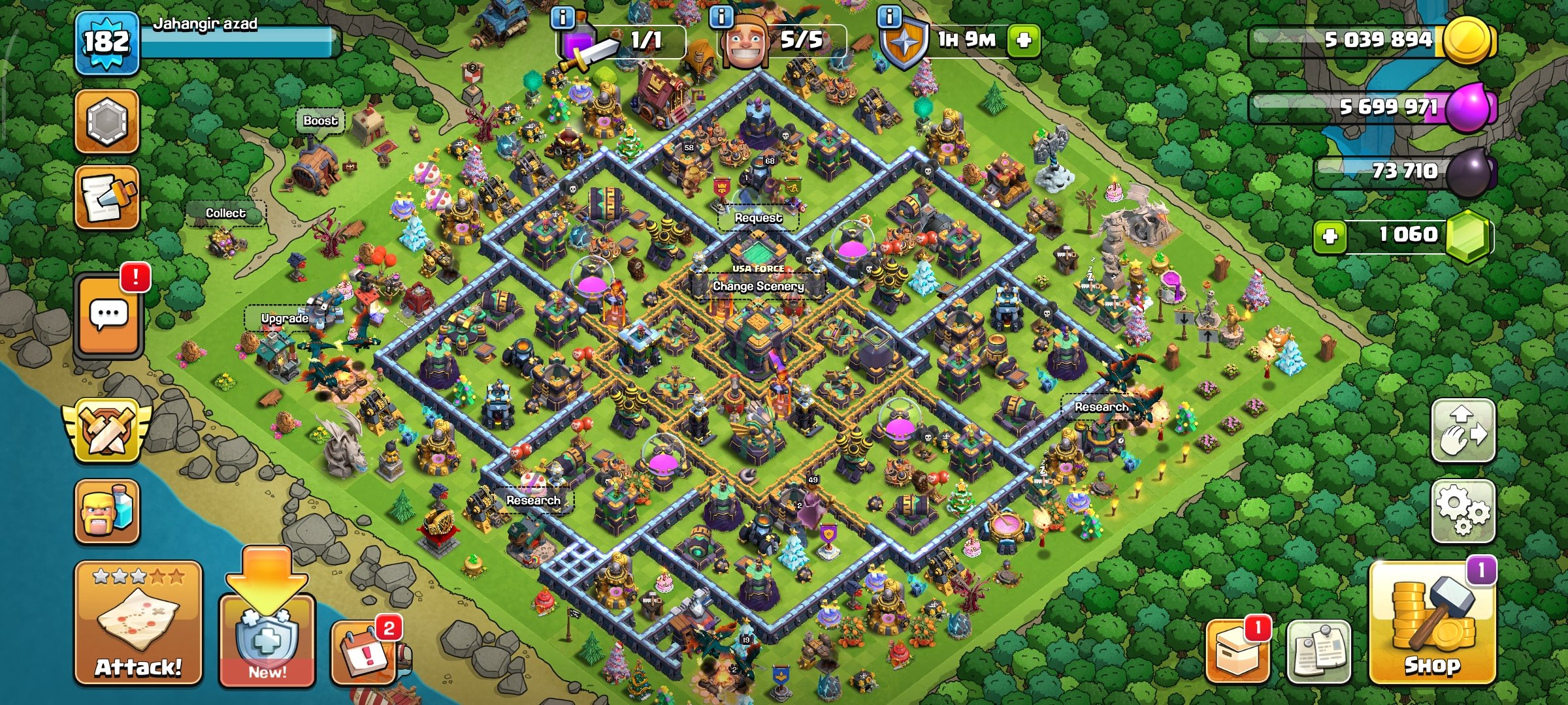TH-14 Almost Max🧭Good Magic Items🧭500+ sterry ores🧭3800+ Glowrry ores🧭Instant Delivery, 14 TH