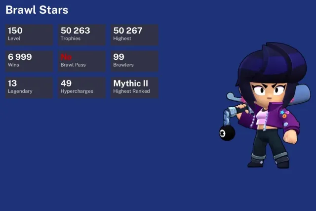 🏆 50263 CUPS, 99 BRAWLERS ✨ PHONE NOT LINKED, 50263 cups, 99 brawlers, 22 primes