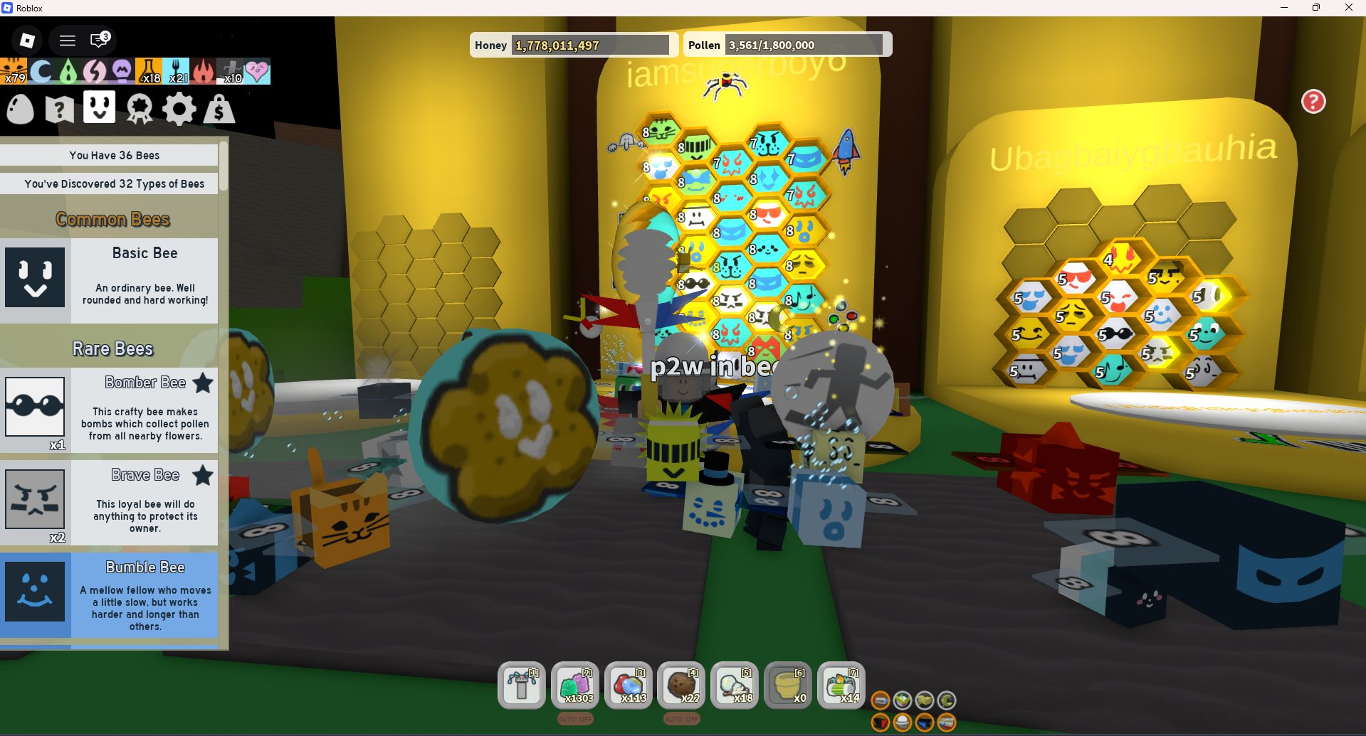 🔥 Bee Swarm Simulator | 36 🐝 | Cub Buddy 🐻 | 38K+ ROBUX SPENT 💰, Sale, Voice chat: No