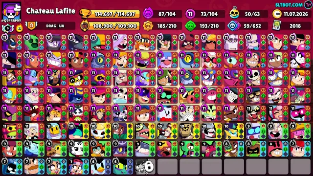 sold my account, trophies 114697, brawlers 104, primes 101