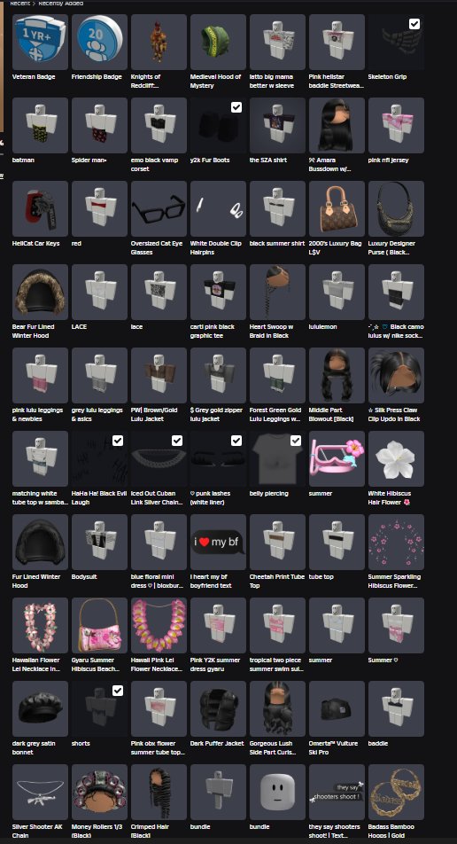 💸【ROBUX TOTAL 】💸 🌸 🌸🖤 SKINS+ ACCESSES+ ANIMS < WITHOUT MAIL, Sale, Voice chat: No