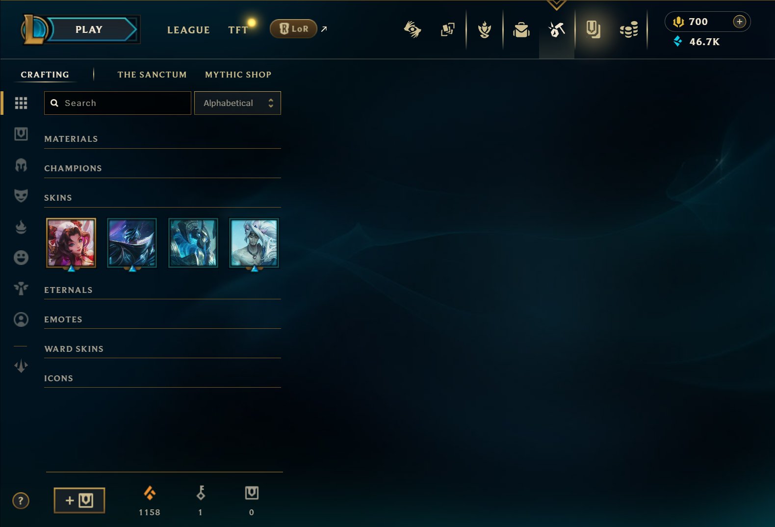 💥RU💥🖐HANDLEVELED🖐🔷 PERFECT SMURF🔷UNRANKED ✅ Data change ✅46.700 BE🔷700 RP 🟥, Sale, level 30, champions 22, skins 4, Unranked