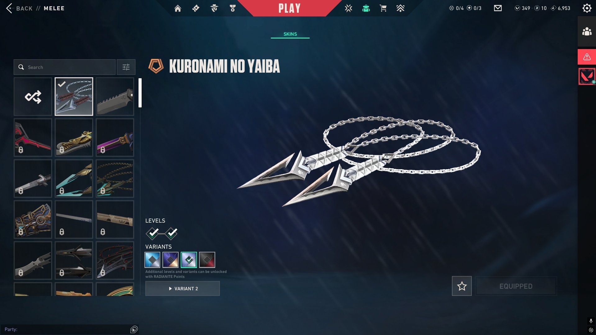 Kuronami no Yiba, Vandal Reaper, Phantom Nrne, Ion Operator, Sale, Platinum 2, Agents: 15, Skins: 5