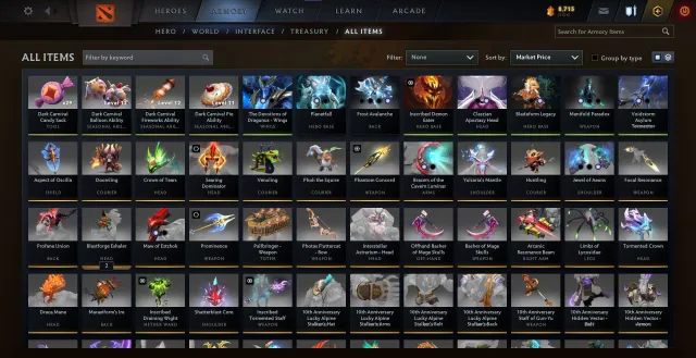 Arcana (8) ES, VOID, RAZOR, SKYWRATH and others, 5600 MMR, 96 trophies, rare sets, Sale, 5672 MMR, 11996 honor, 11078 politeness, 4759 matches, 4802 hours