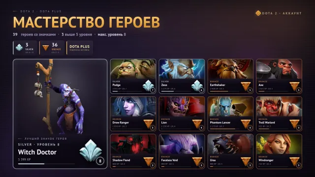 ✦6 ДАБЛОВ • 🃏Арканы Pudge • 🏅56 лвл • 🔆 ТИРЫ DOTA+ WD 8 LVL • 💜1855 матчей • 📂МЕЙНПУЛ • 📇8828 поряда, Продажа, 2194 MMR, 8828 порядочности, 8828 вежливости, 1855 матчей, 1855 часов