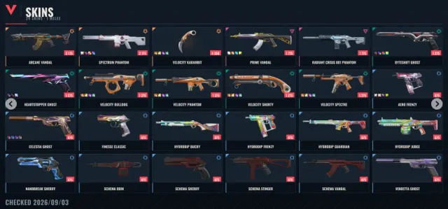 AP🔥24 SKINS❤️Spent 8400 VP🔥Arcane Vandal, Prime Vandal, Sale, Under calibration, Agents: 21, Skins: 24