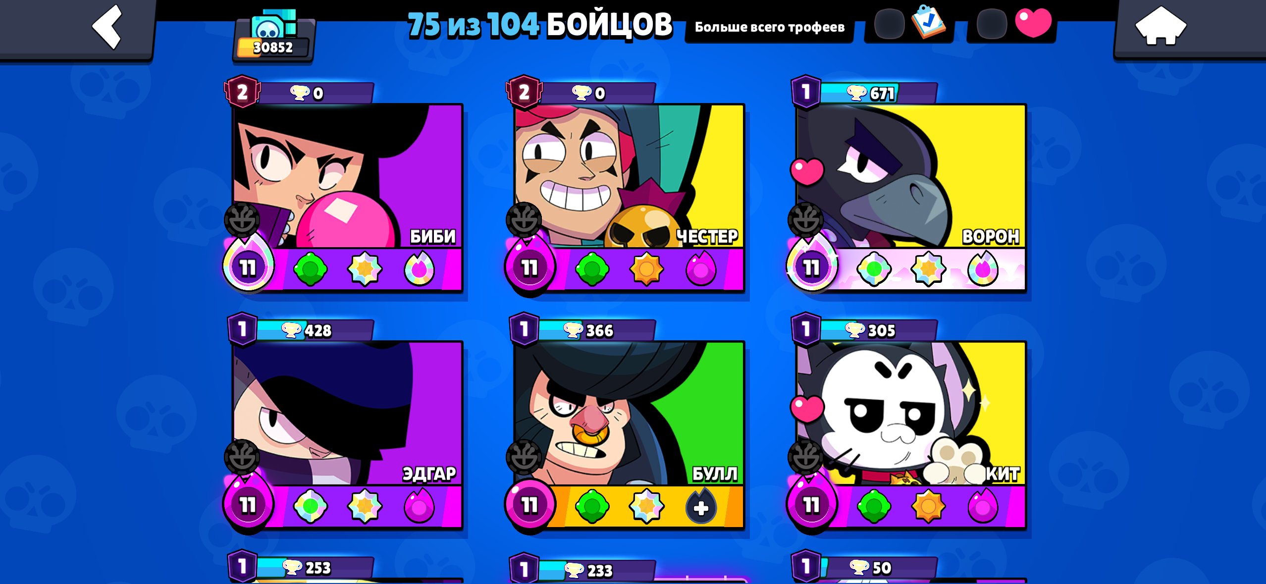 Ne ebu angliiscii, trophies 30850, brawlers 75, primes 19