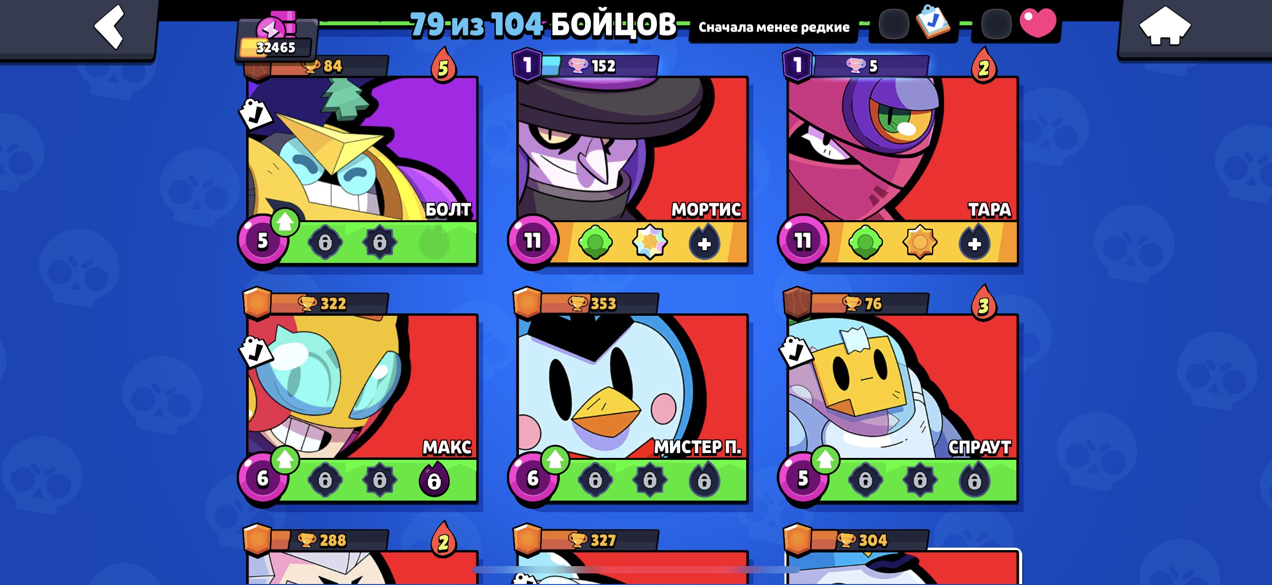I'm selling ac, I urgently need money, I'll give it all the truth, 32k, 22 gems, 5 legs, trophies 32465, brawlers 79, primes 13