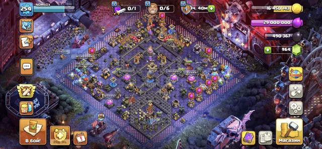 😎 [18TX] 💙 Топ Снаряжение + Армия💜 13 епической экипировки, 18 TH Main Village, 10 TH Builder