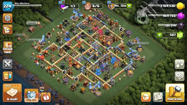 🏰18 TH🏰👑HEROES 85/93/56/65/22/4👑🎀11 SKINS🎀🔮10 EPIC GEAR🔮⭐950 STARS, FULL DS⭐, 18 TH Home Village, 10 TH Builder Base