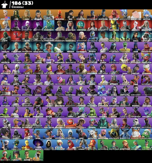 186 SKINS AND MANY CYBER SKINS BY, Sale, skins 186