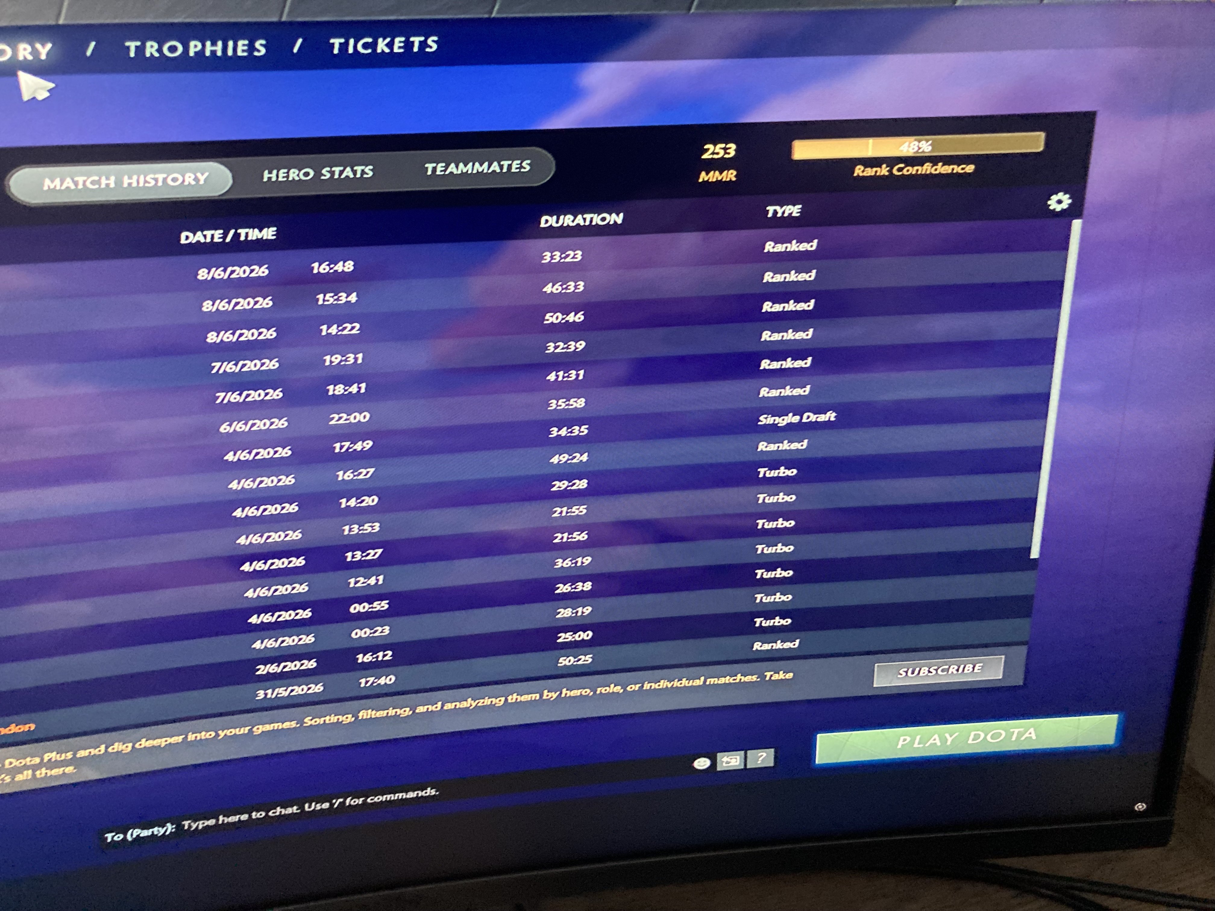 Account dota 2, 250mmr, your steam guard-etc., Sale, 160 MMR, 5100 Behavior score, 5200 вежливости, 230 games, 250 hours