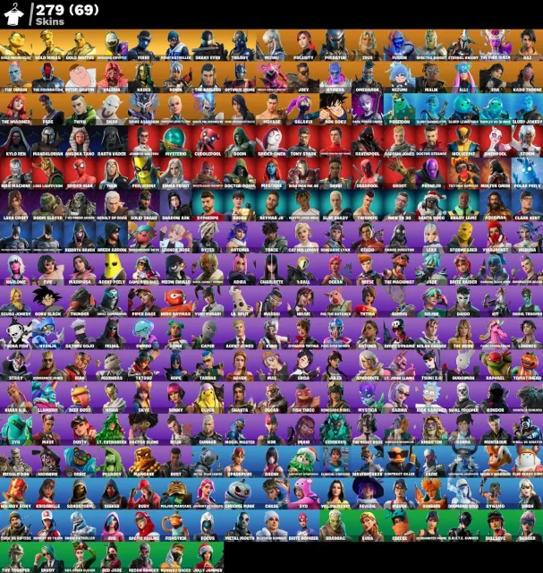 👕 279 skin 🎮 3829 Seviye 💰 550 V-bucks 💰 Altın Meowscles | Altın Midas | Altın Brutus | Subzero, Satış, skinler 279