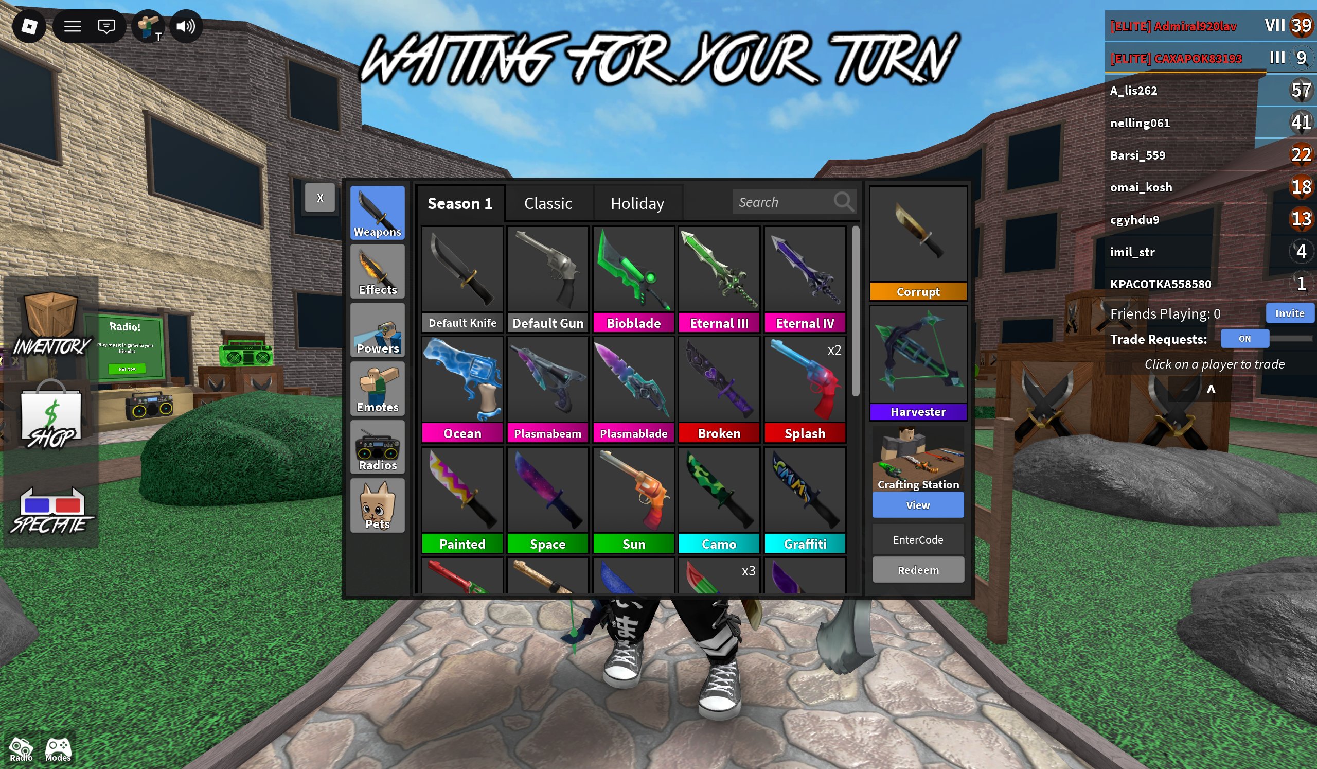A rich account with tons of skins and upgrades in Murder Mystery 2 on Roblox, and much more!, Sale, Voice chat: No