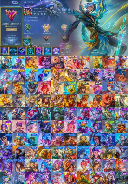 Ling Gus Aarlot collector Chou Gus kof combo Moskov AS, Продажа, Ранг: Мифический, Уровень: 30, Процент побед: 60%, Герои: 59, Облики: 238