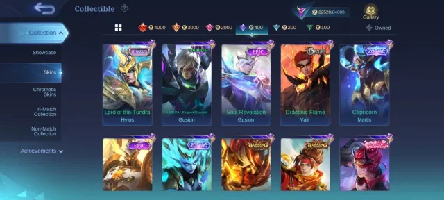JJK gojo⚡Julian💎Naruto Lukas⇨Eren⇨Yin⇨misbinder⇨Aldo's💎LUCKYBOX Haya⚡lunox⚡Ruby⚡Guinevere💥deluxe 41, Продажа, Ранг: Мифический Бессмертный, Уровень: 65, Процент побед: 55%, Герои: 125, Облики: 259