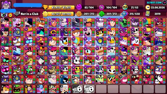 ✨ TOP LEVELING, ALL BRAWLERS, RARE SKINS IN THE ENTIRE GAME, SUMMONER SKINS 38K+ GEMS, ACCOUNT FROM 2019✨, 87986 trophies, 105 brawlers, 53 primes