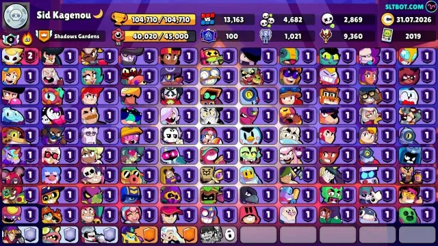 🔥VERY JUICY ACCOUNT FOR MAIN🔥, 104000 trophies, 104 brawlers, 100 primes