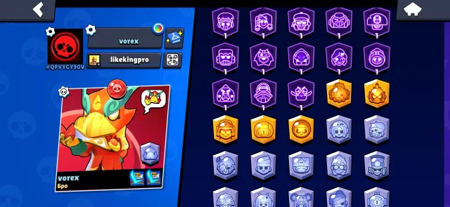 FAT ACCOUNT, BOUGHT BP WITH MEI SI, 65246 trophies, 107 brawlers, 28 primes