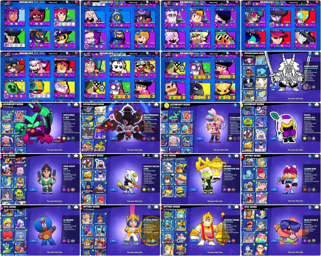 64k CUPS + 39 MAX POWER + 34 HYPER + x2 CHEAPER DONATE + RADIANT MECHA LEON + NIGHTBEINGER EDGAR, trophies 64000, brawlers 104, primes 39