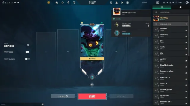 Personal Valorant Account | Platinum 1 | Champions 25 + VCT KRÜ + 20 Skins, Sale, Platinum 1, Agents: 29, Skins: 40