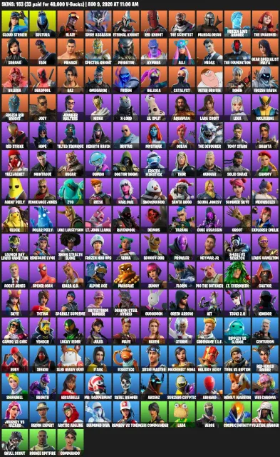 💸 🍑 153 SKINS 🍑 4050 V-BUCKS 🍑 DEADPOOL 🌞 MANDOLORIAN 🌞SULTUR⭐, Sale, skins 52