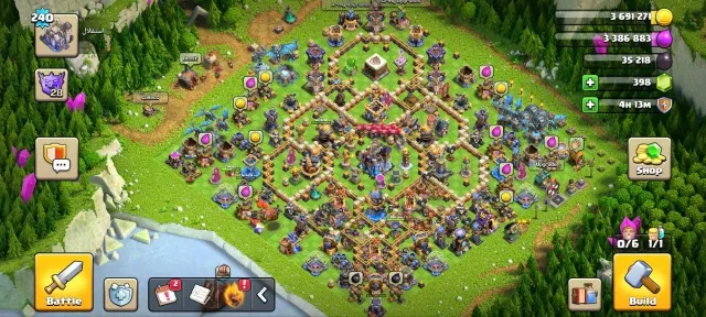 🏰 TH17 👑 Heroes 97/110/62/85/37/15💎 88% max 🌸 11 skins ⭐ 11 Epic gear, 18 TH Home Village, 10 TH Builder