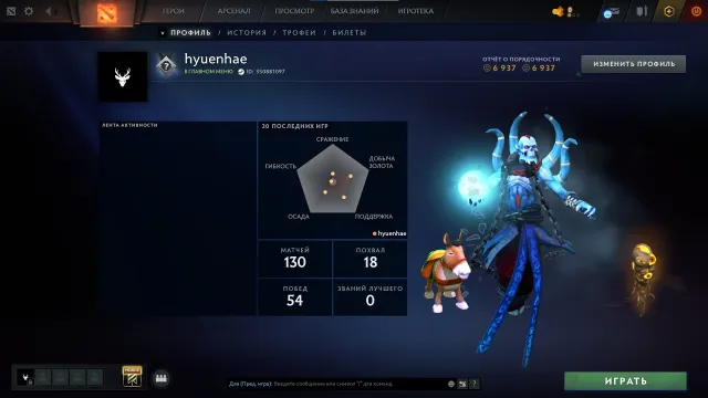 🍊 СТРАЖ 1 🍊22 УРОВЕНЬ ТРОФЕЯ🍊 4 жетонов поиска🍊, Продажа, 770 MMR, 6937 порядочности, 6937 вежливости, 131 матчей
