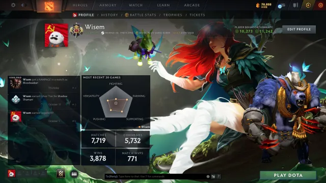 #LB262 15 ARKANY(WR,Drow,Tide,Shaker,QOP,WK,Void,Razor) | Rzadkie przedmioty, Sprzedaż, 3072 MMR, 11242 uczciwości, 7719 meczów, 4444 godziny
