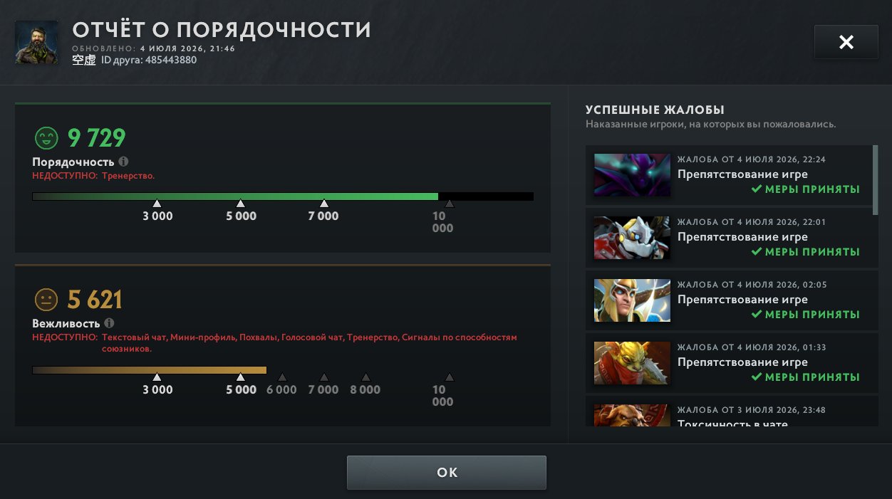 ✅ MAINPOOL | 5685 MMR | 10774 integrity | 38 trophy level | 1135 matches, Sale, 1700 MMR, 9729 Behavior score, 5621 вежливости, 1421 games, 1457 hours