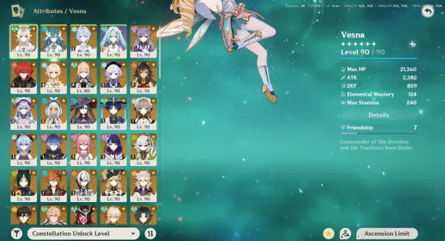 💠114 light💠C1 Odette, Spring, Water, C1 Sandrone, C2R1 Muatani, C1R1 Flins, Cola, C1 Arle, META, Any platform, Email linked, Lumine, Levelled, AR 70
