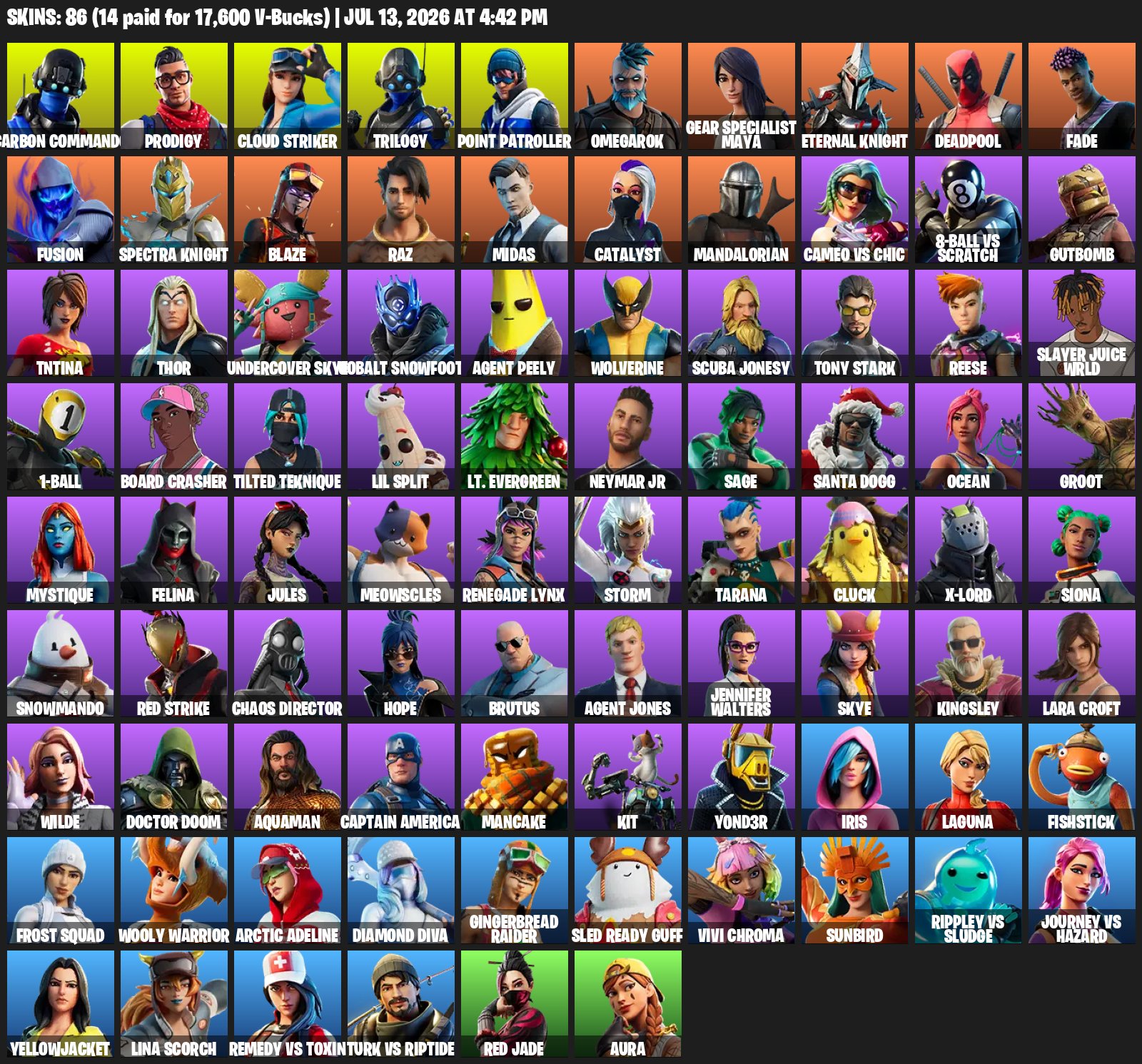 🥰Rage😉Blaze😘Prodigy😉AUTO-RELEASE❤️🔥IDEAL FOR A NEWCOMER😎FULL ACCESS🥰, Sale, skins 86