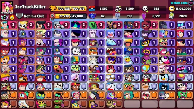 🏆 100K • 🤼 106 Brawlers • 👑 82 Primes • 📅 OLD 2020 YEAR, 100000 trophies, 106 brawlers, 82 primes