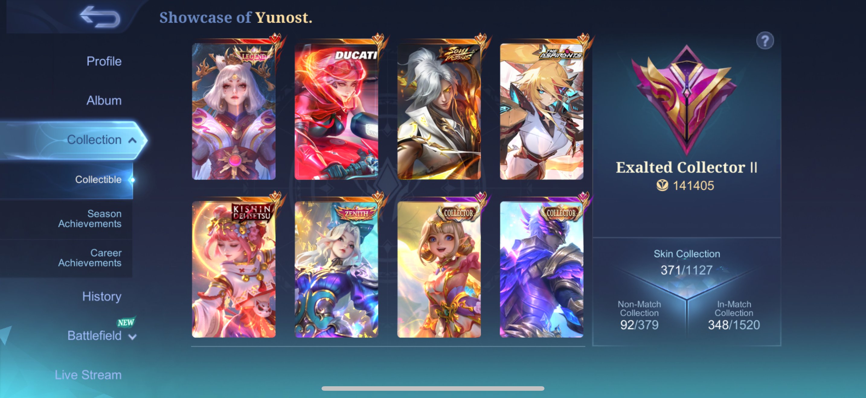 ❤️‼️Top-tier female account for sale | Tons of event skins❤️‼️, Sale, Rank: Epic, Level: 66, Winrate: 56%, Heroes: 120, Skins: 371