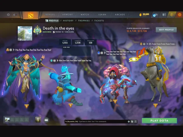 ✔DOTA 2 ACCOUNT✔ 2200 MMR / READY TO PLAY TOKENS INCLUDED / MAIN HERO POOL / 1200ch, Sale, 2200 MMR, 3100 Behavior score, 3100 вежливости, 1050 games, 1250 hours