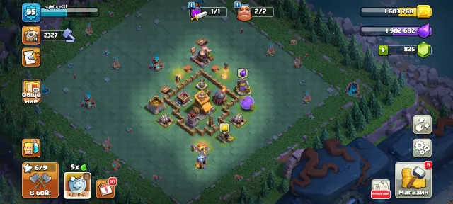 Well-leveled account (everything is visible in the photo)., 13 TH of the Home Village, 7 TH of the Builder Base
