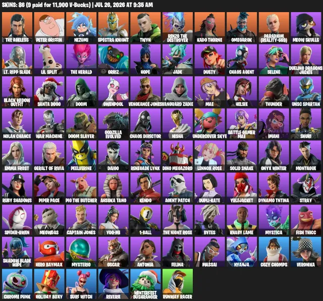 🥰Omegarok😉Chaos Agent😘Peelverine😉AUTO-RECEIPTS❤️🔥IDEAL FOR NEWCOMERS😎FULL ACCESS🥰, Sale, skins 86